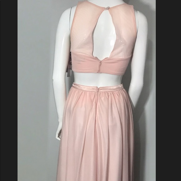 Sequin Heart two piece set prom dress - Picture 7 of 8